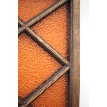 オレンジプレス色ガラス 明り取り/欄間 2枚1組　GD1281 