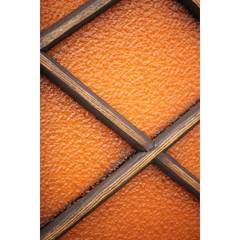 オレンジプレス色ガラス 明り取り/欄間 2枚1組　GD1281 