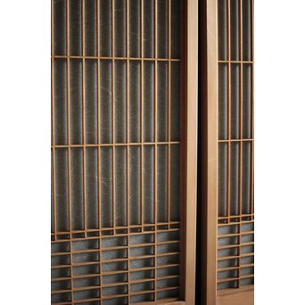 雲竜ガラス 白木書院 2枚1組　R2564 