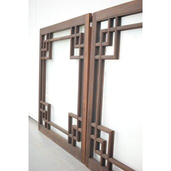 アールデコ調　クリア硝子戸/窓 2枚1組　GD1283Y 