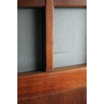 総欅 ガラス格子蔵戸　W991 