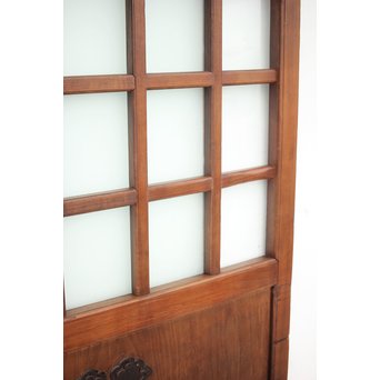 総欅 ガラス格子蔵戸　W991 