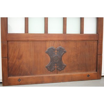 総欅 ガラス格子蔵戸　W991 