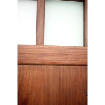 総欅 ガラス格子蔵戸　W991 