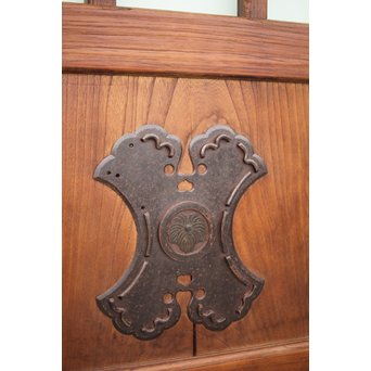 総欅 ガラス格子蔵戸　W991 