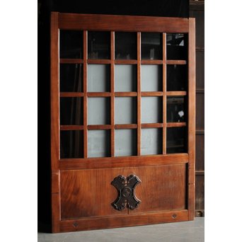 総欅 ガラス格子蔵戸　W991