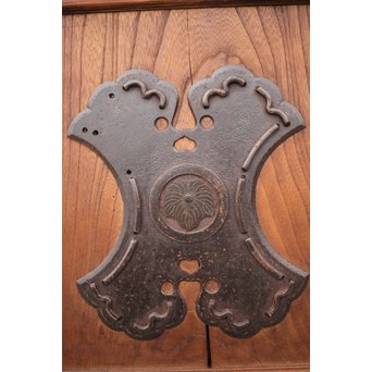 総欅 ガラス格子蔵戸　W991 