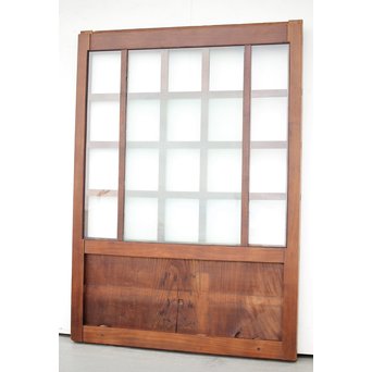 総欅 ガラス格子蔵戸　W991 