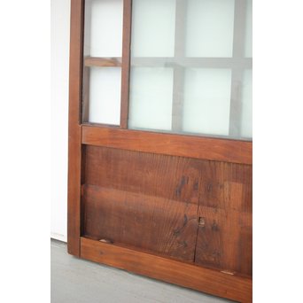 総欅 ガラス格子蔵戸　W991 