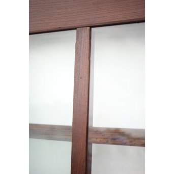 総欅 ガラス格子蔵戸　W991 