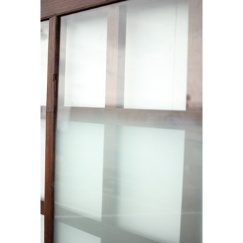 総欅 ガラス格子蔵戸　W991 