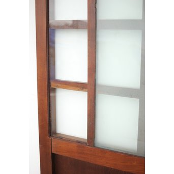 総欅 ガラス格子蔵戸　W991 