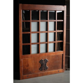 総欅 ガラス格子蔵戸　W991 