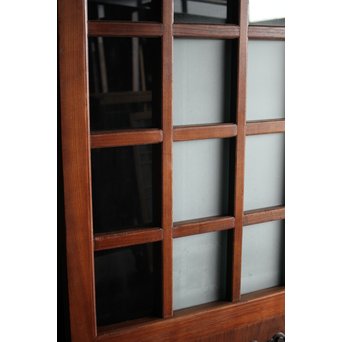 総欅 ガラス格子蔵戸　W991 