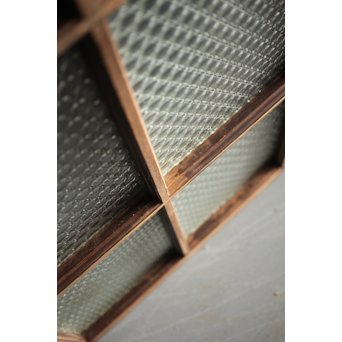 洋館デザイン金具のプレスガラス窓 2枚1組　GD1287 