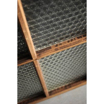 洋館デザイン金具のプレスガラス窓 2枚1組　GD1287 