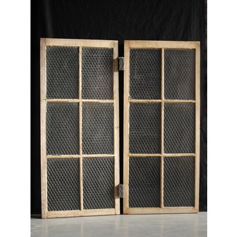 洋館デザイン金具のプレスガラス窓 2枚1組　GD1287 