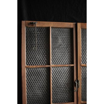 洋館デザイン金具のプレスガラス窓 2枚1組　GD1287 