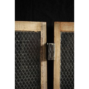 洋館デザイン金具のプレスガラス窓 2枚1組　GD1287 