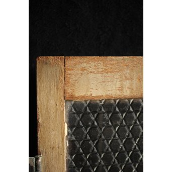 洋館デザイン金具のプレスガラス窓 2枚1組　GD1287 