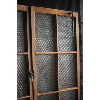 洋館デザイン金具のプレスガラス窓 2枚1組　GD1287 