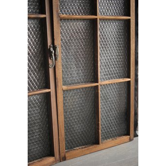 洋館デザイン金具のプレスガラス窓 2枚1組　GD1287 