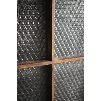 洋館デザイン金具のプレスガラス窓 2枚1組　GD1287 