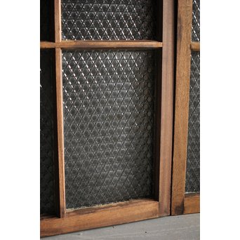 洋館デザイン金具のプレスガラス窓 2枚1組　GD1287 