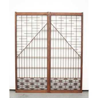 幾何学組子 ガラス書院 2枚1組　R2559