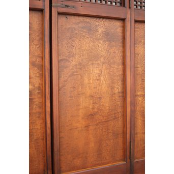 玉杢腰板 組子格子建具 2枚1組　L1029Y 