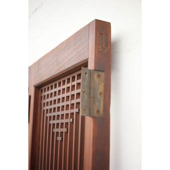 玉杢腰板 組子格子建具 2枚1組　L1029Y 