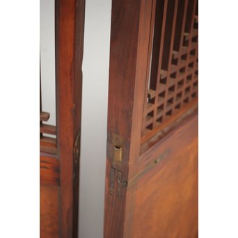 玉杢腰板 組子格子建具 2枚1組　L1029Y 