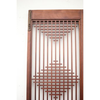 玉杢腰板 組子格子建具 2枚1組　L1029Y 