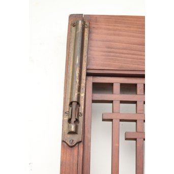 玉杢腰板 組子格子建具 2枚1組　L1029Y 