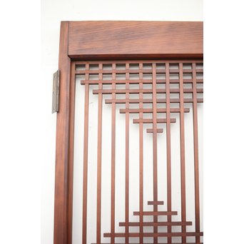 玉杢腰板 組子格子建具 2枚1組　L1029Y 