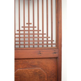 玉杢腰板 組子格子建具 2枚1組　L1029Y 