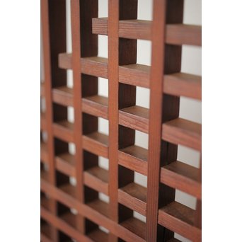 玉杢腰板 組子格子建具 2枚1組　L1029Y 