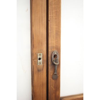 黄色と緑色ガラスの白木建具S 2枚1組　GD1289Y 