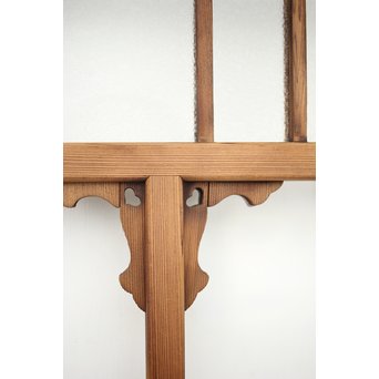 黄色と緑色ガラスの白木建具S 2枚1組　GD1289Y 