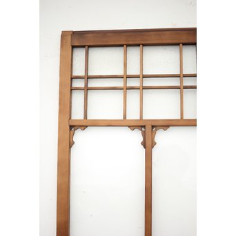 黄色と緑色ガラスの白木建具S 2枚1組　GD1289Y 