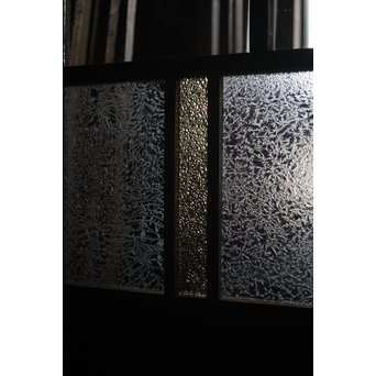 黄色と緑色ガラスの白木建具S 2枚1組　GD1289Y 