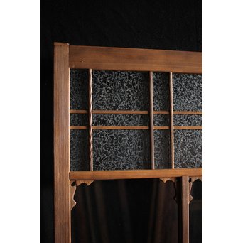 黄色と緑色ガラスの白木建具M 6枚1組　GD1290YD 