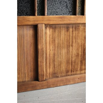 黄色と緑色ガラスの白木建具M 6枚1組　GD1290YD 