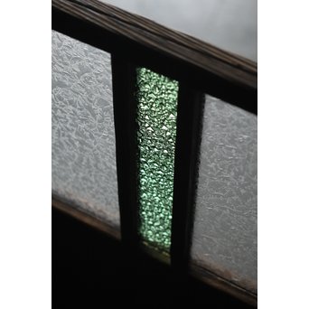 黄色と緑色ガラスの白木建具M 6枚1組　GD1290YD 