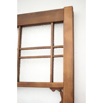 黄色と緑色ガラスの白木建具M 6枚1組　GD1290YD 