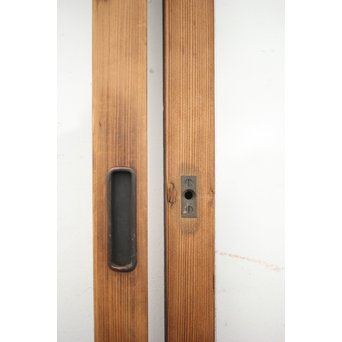 黄色と緑色ガラスの白木建具M 6枚1組　GD1290YD 