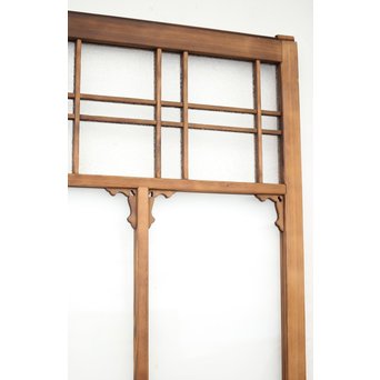 黄色と緑色ガラスの白木建具M 6枚1組　GD1290YD 