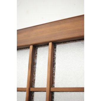 黄色と緑色ガラスの白木建具M 6枚1組　GD1290YD 