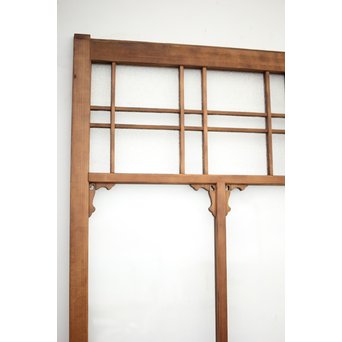 黄色と緑色ガラスの白木建具M 6枚1組　GD1290YD 