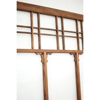 黄色と緑色ガラスの白木建具M 6枚1組　GD1290YD 